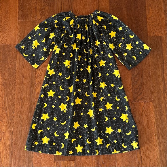 Vintage Dresses & Skirts - Vintage Star Print A-Line Dress Nightgown Dress